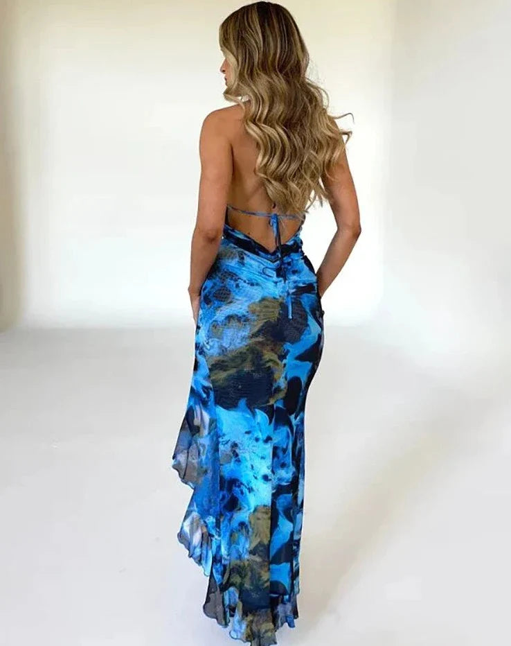 Vestido Paola con acabados ondulados