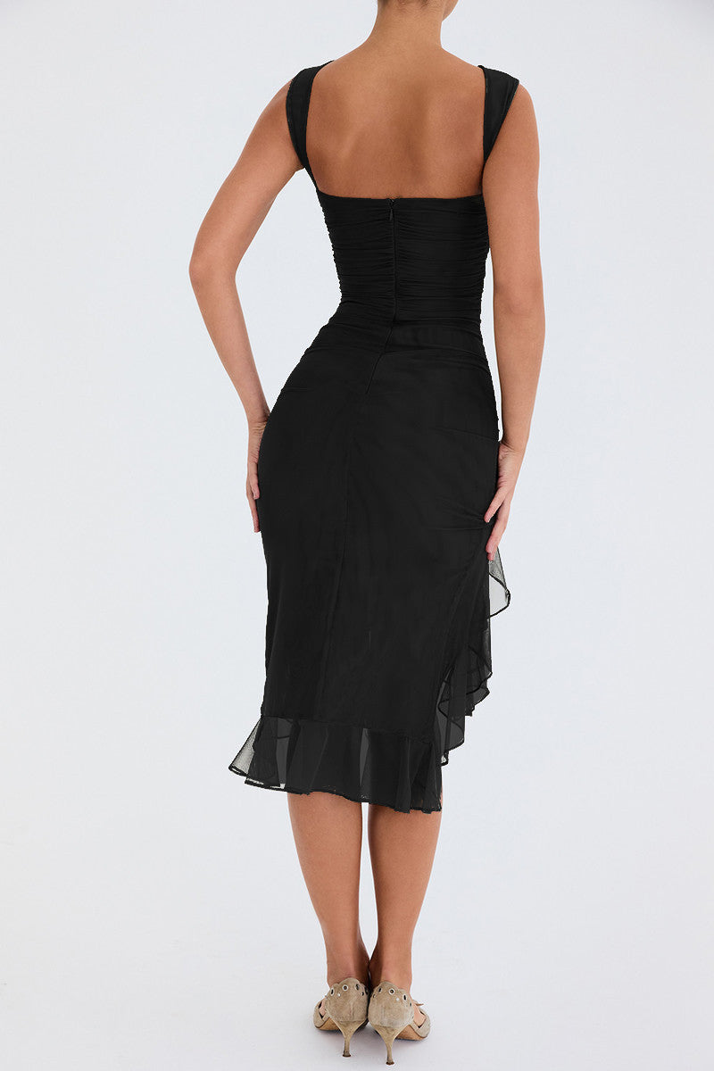 Vestido Midi con volantes