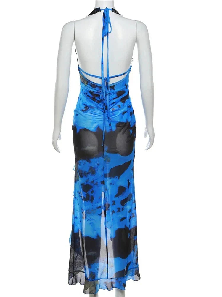 Vestido Paola con acabados ondulados