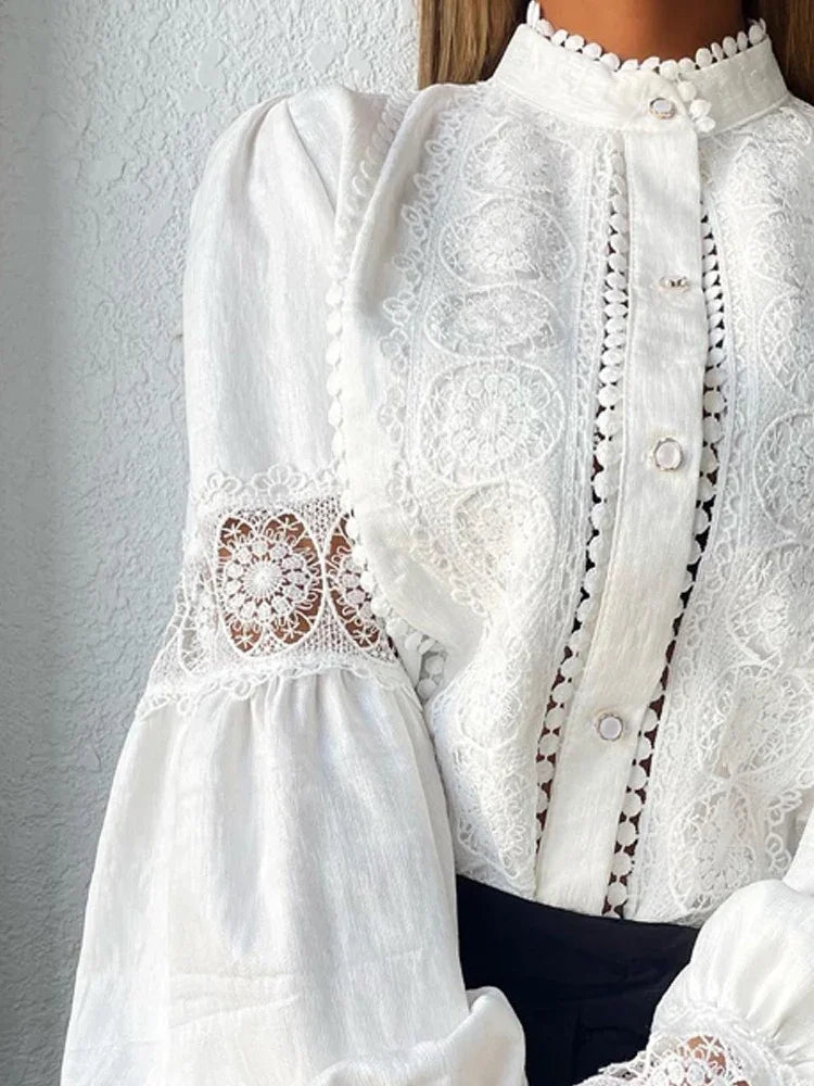 Blusa de Encaje Blanca