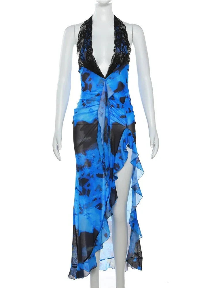 Vestido Paola con acabados ondulados