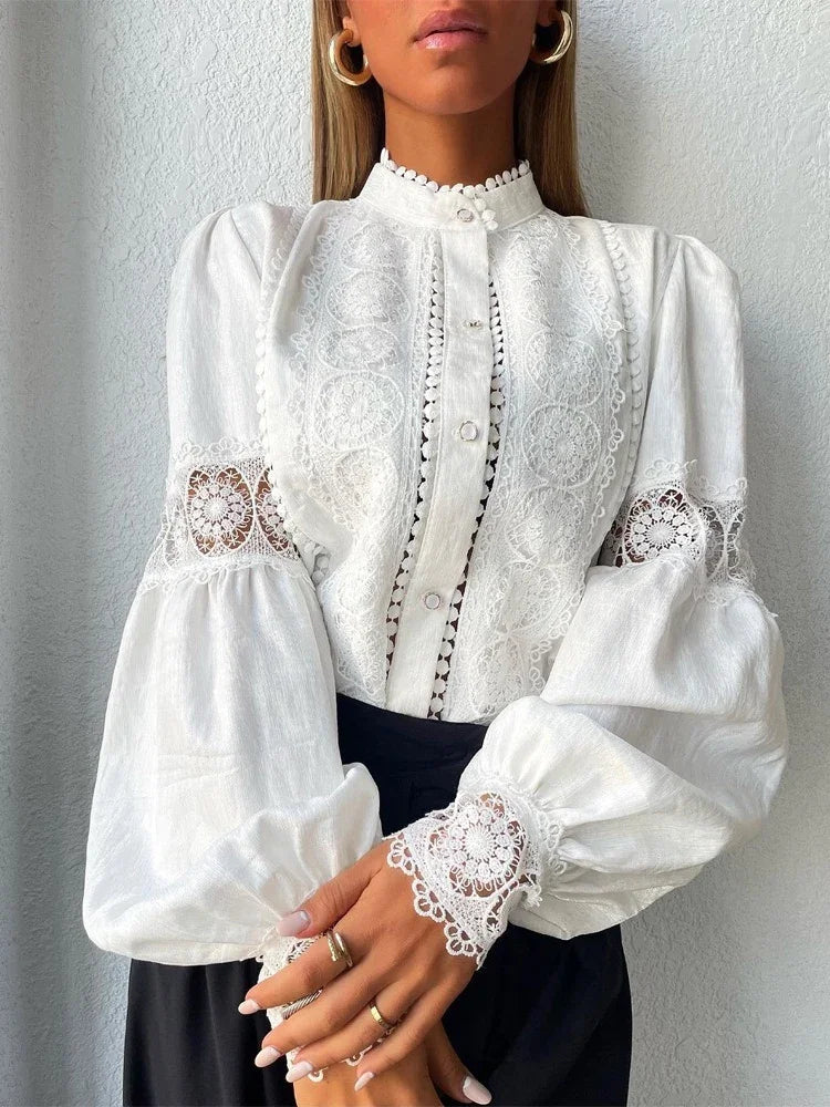 Blusa de Encaje Blanca